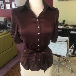 Chocolate brown blouse